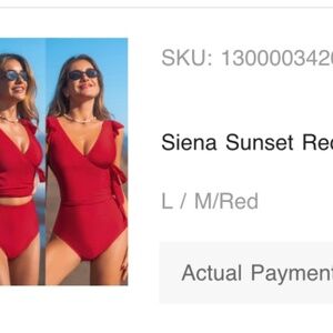 Red swimsuit new with tags